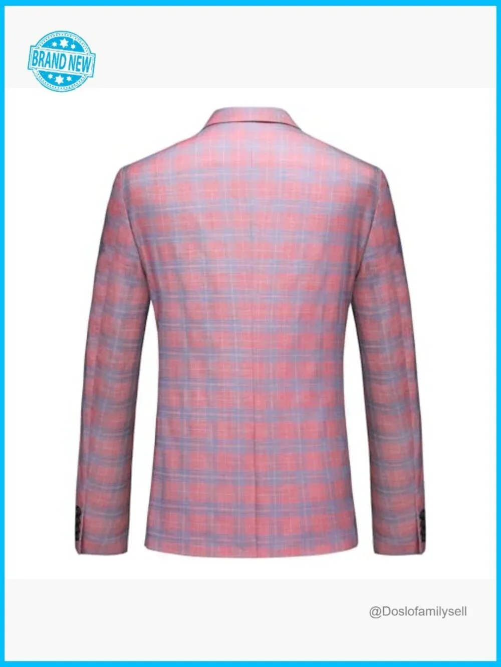 Slim Fit Plaid Sport Coat Blazer Modern Tailored Wedding Prom Formal Wear